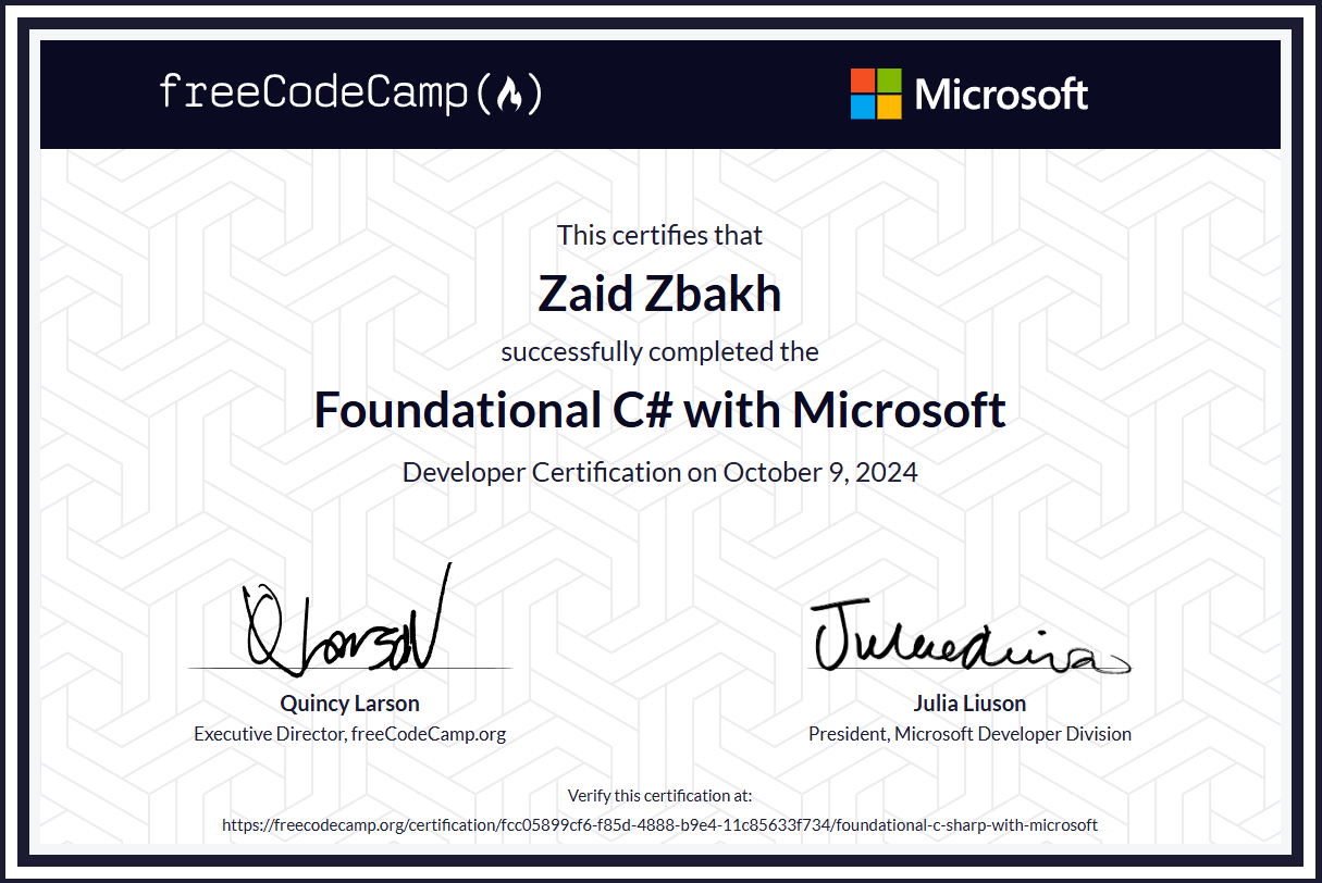 Foundational C# with Microsoft