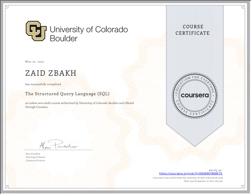 The Structured Query Language (SQL)